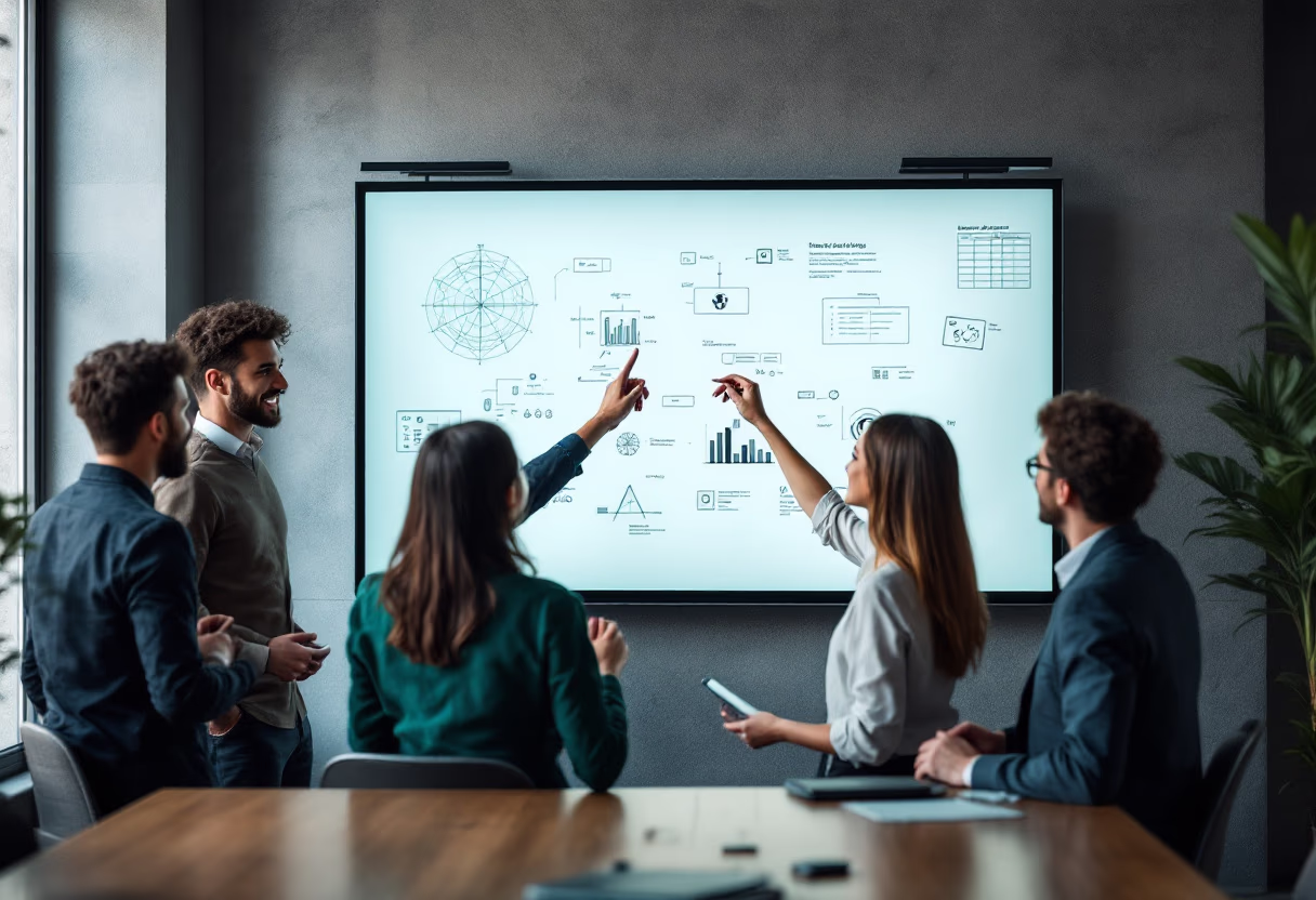 SwissTechNova Engineering-Team bei der Projektbesprechung am Bildschirm